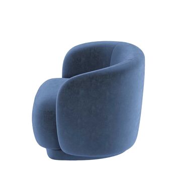 Fauteuil en velours bleu marine Victoria 4