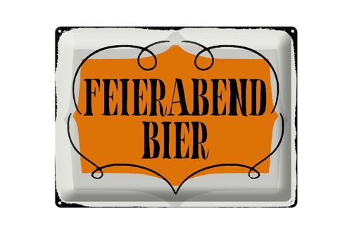 Blechschild Spruch 40x30cm Feierabend Bier Geschenk