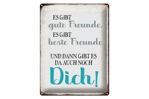 Blechschild Spruch 30x40cm gibt gute Freunde auch noch Dich