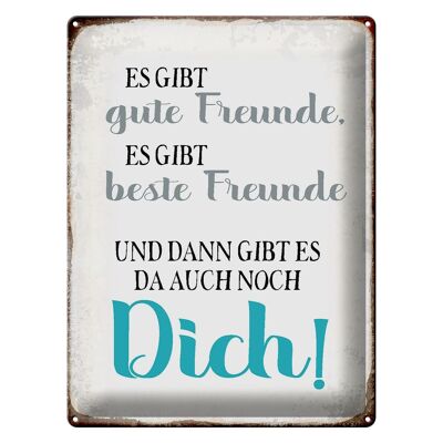 Blechschild Spruch 30x40cm gibt gute Freunde auch noch Dich