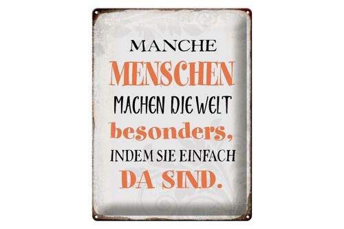 Blechschild Spruch 30x40cm manche machen die Welt besonders