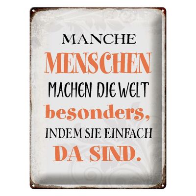 Blechschild Spruch 30x40cm manche machen die Welt besonders