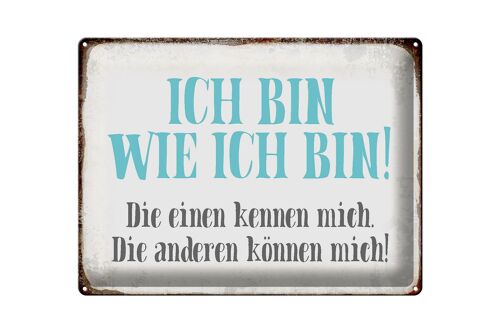 Blechschild Spruch 40x30cm ich bin so wie ich bin Geschenk