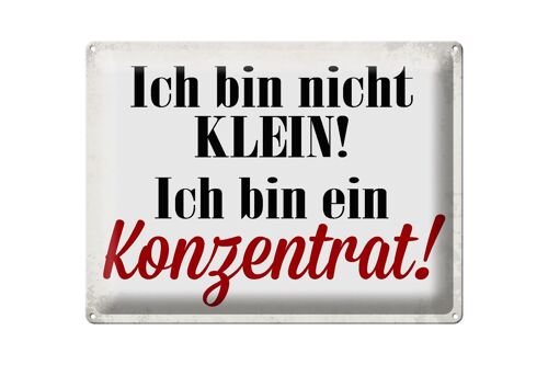 Blechschild Spruch 40x30cm bin nicht klein bin Konzentrat