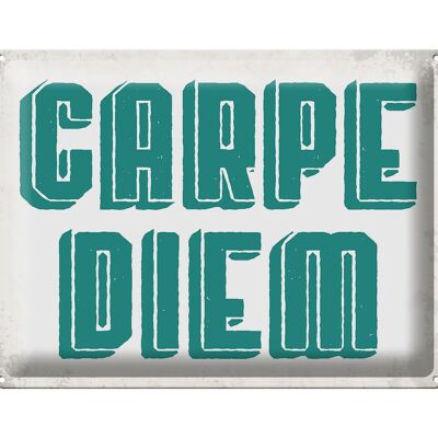 Cartel de chapa que dice 40x30cm carpe diem aprovecha tu día