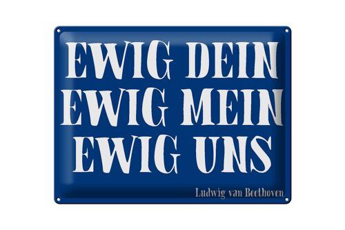 Blechschild Spruch 40x30cm ewig dein ewig mein ewig uns