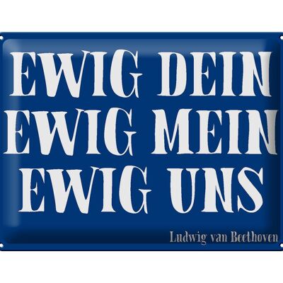 Blechschild Spruch 40x30cm ewig dein ewig mein ewig uns