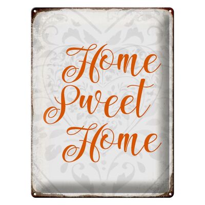 Panneau en étain disant 30x40cm Home sweet Home coeur cadeau