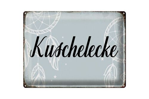 Blechschild Spruch 40x30cm Kuschelecke Geschenk