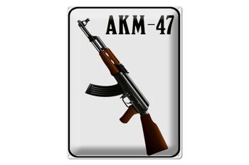 Plaque en tôle Fusil 30x40cm Kalachnikov AKM-47 1