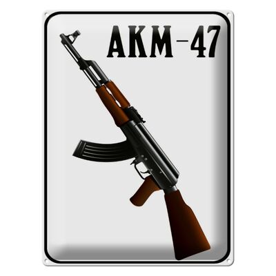 Cartel de hojalata rifle 30x40cm Kalashnikov AKM-47
