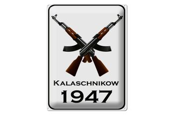 Plaque en tôle Fusil 30x40cm Kalachnikov 1947 1