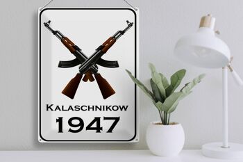 Plaque en tôle Fusil 30x40cm Kalachnikov 1947 3