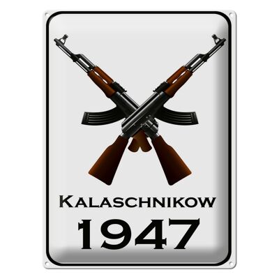 Cartel de chapa rifle 30x40cm Kalashnikov 1947