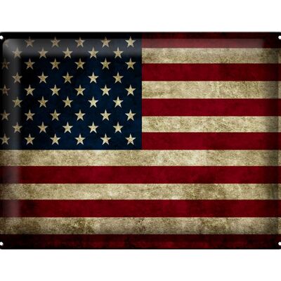 Cartel de chapa bandera 40x30cm Estados Unidos América EE. UU.