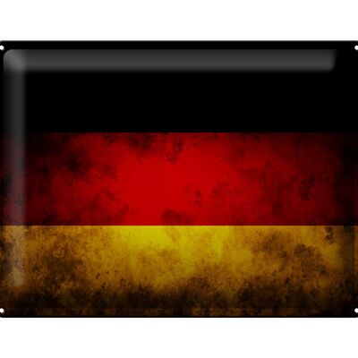 Targa in metallo bandiera 40x30 cm Bandiera della Germania