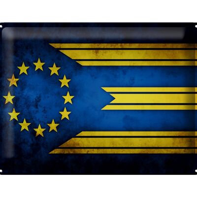 Targa in metallo bandiera 40x30 cm Bandiera Europa