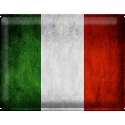 Bandera de cartel de hojalata 40x30cm bandera de Italia