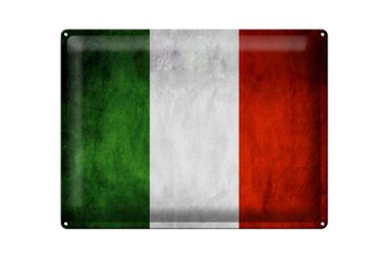 Drapeau en étain 40x30cm, drapeau italien 1