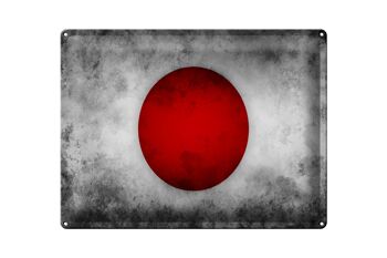 Drapeau en étain 40x30cm, drapeau du japon 1