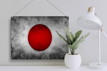 Drapeau en étain 40x30cm, drapeau du japon 3