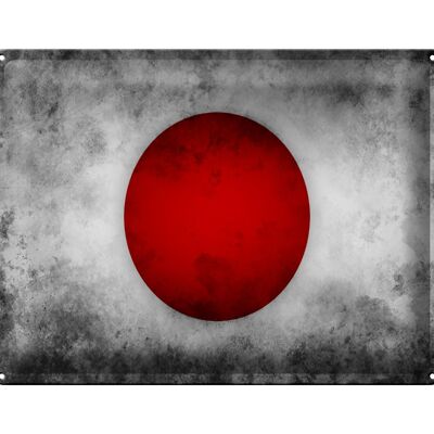 Bandera de cartel de hojalata 40x30cm bandera de Japón