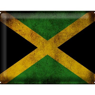 Bandera de cartel de hojalata 40x30cm Bandera de Jamaica