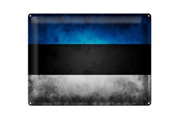 Drapeau en étain 40x30cm, drapeau de l'estonie 1