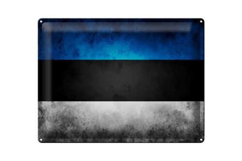 Blechschild Flagge 40x30cm Estland Fahne