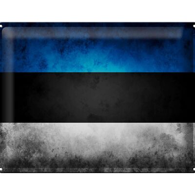 Bandera de cartel de chapa 40x30cm bandera de Estonia