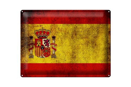 Blechschild Flagge 40x30cm Spanien Fahne