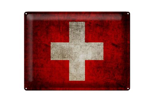 Blechschild Flagge 40x30cm Schweiz Fahne