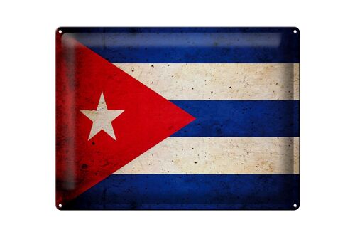 Blechschild Flagge 40x30cm Kuba Cuba Fahne