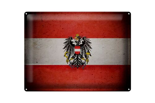 Blechschild Flagge 40x30cm Österreich Fahne Wappen