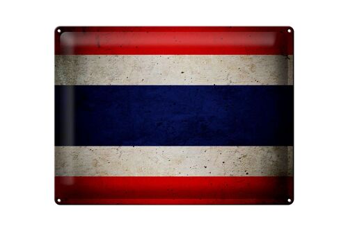 Blechschild Flagge 40x30cm Thailand Fahne Wanddeko