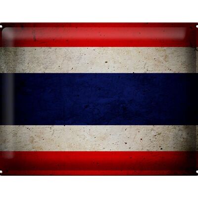 Blechschild Flagge 40x30cm Thailand Fahne Wanddeko