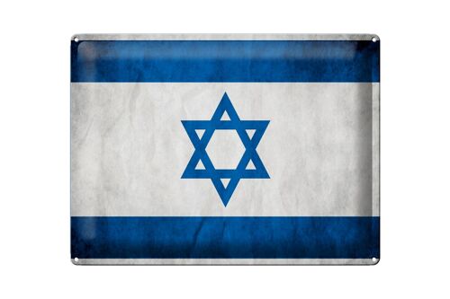 Blechschild Flagge 40x30cm Israel Fahne Wanddeko