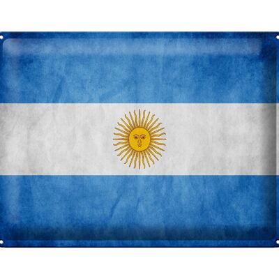 Metal sign flag 40x30cm Argentina flag