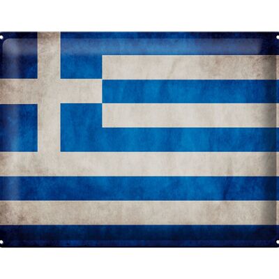 Metal sign flag 40x30cm Greece flag