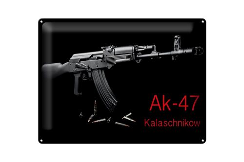 Blechschild Gewehr 40x30cm AK-47 Kalaschnikow