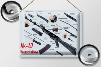 Plaque en tôle pour fusil 40x30cm AK-47 Kalachnikov, pièces détachées 2