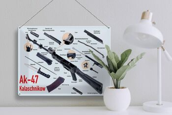 Plaque en tôle pour fusil 40x30cm AK-47 Kalachnikov, pièces détachées 3