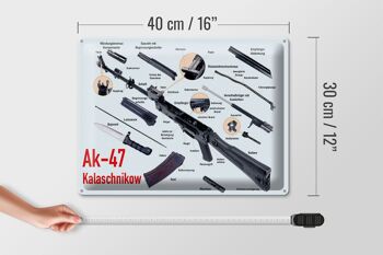 Plaque en tôle pour fusil 40x30cm AK-47 Kalachnikov, pièces détachées 4