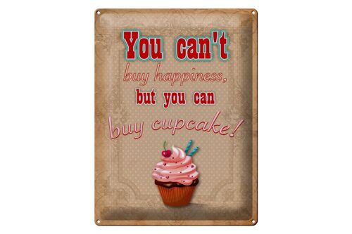 Blechschild Spruch 30x40cm Cupcake you can´t happiness