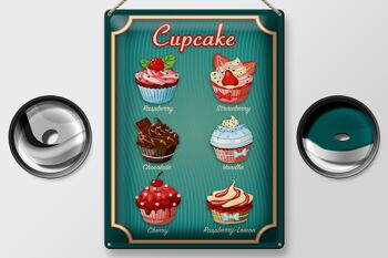 Plaque en tôle alimentaire 30x40cm Cupcake Framboise Chocolat 2