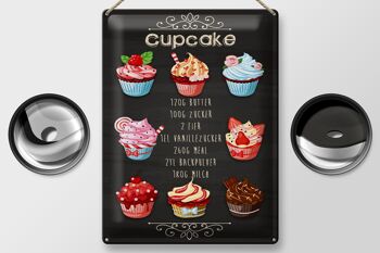 Plaque en tôle recette 30x40cm cupcake 120G beurre sucre 2