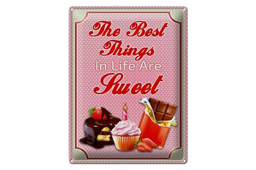 Blechschild Cupcake 30x40cm best things in life are sweet