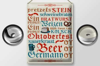 Panneau en étain indiquant 30x40cm Oktoberfest Beer Wurst Allemagne 2