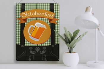 Plaque en tôle 30x40cm Bière Oktoberfest 3