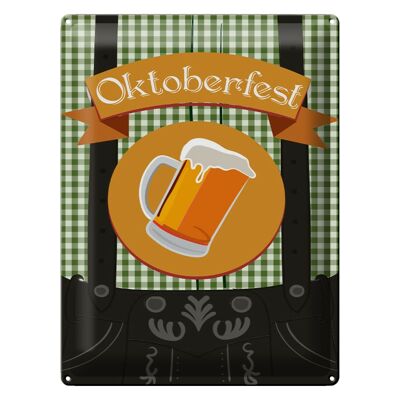 Cartel de chapa 30x40cm Cerveza Oktoberfest